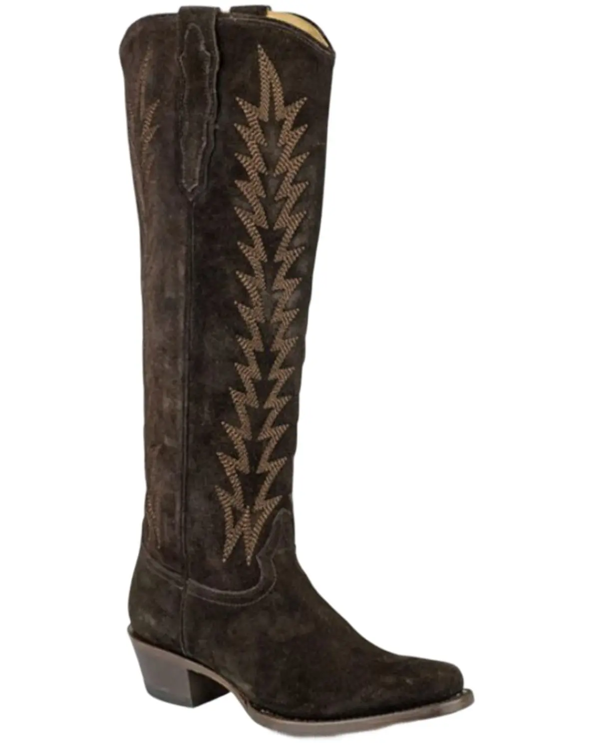Stetson Women's Women'S Loretta Tall Suede Western Boot Round Toe - 12-021-9112-1161 Br