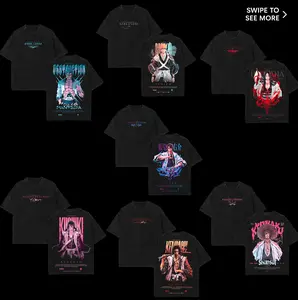 [COLLECTION] Bleach character Double Printed Vintage Washed Unisex Oversize Anime Manga Washed Heavyweight Cotton T-shirt, Gift For Bleach Fan, Anime Lover