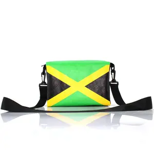 Man's And Woman's Shoulder Handbags Crossbody Bag Chest Bag Pocket Waterproof Non-Woven Jamaica Reggae Purse chain belt bag