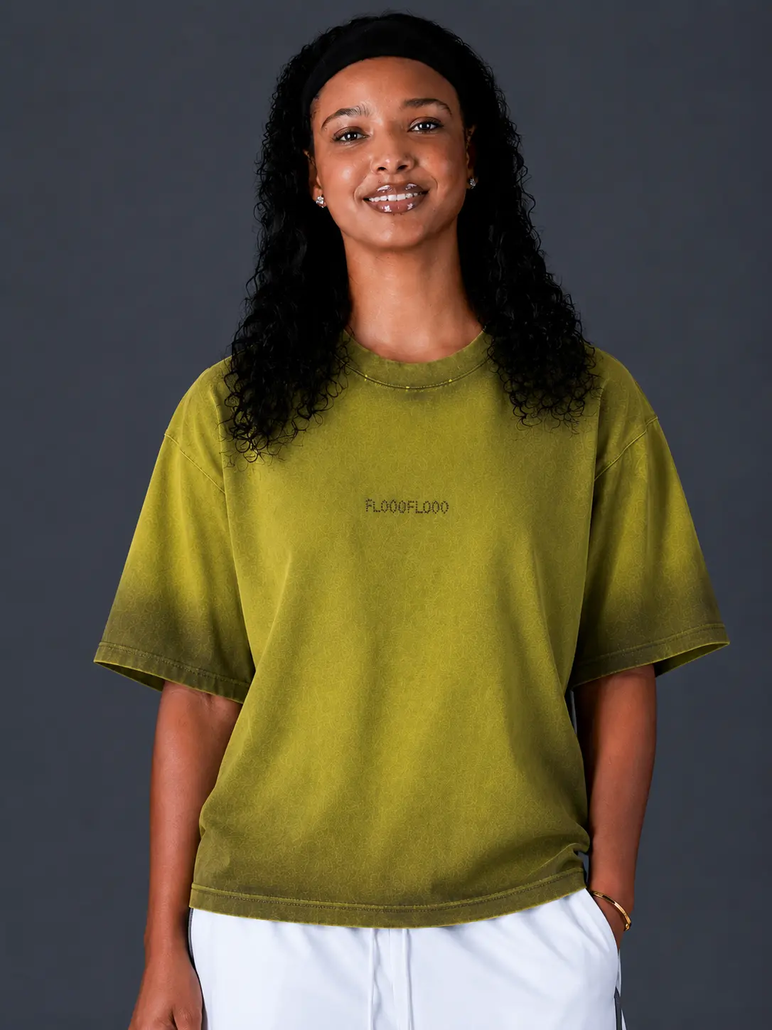 Flooo Washed Oversized Distressed T-Shirt – Vintage Streetwear Loose Fit Cotton Tee