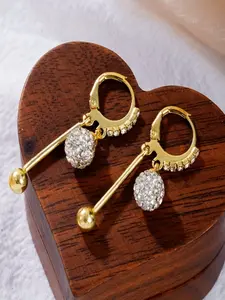 1 pair of sparkling Rhinestone ball earrings, Fashion jewelry accessories, suitable for women to wear, versatile, can be worn all year round, can be paired with any clothing, suitable for daily gifts such as Valentine's Day for female friends