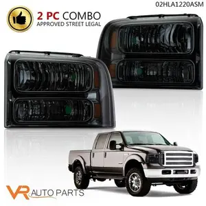 Headlights Headlamps Fit For 05-07 Ford F250 F350 F450 F550 Super Duty