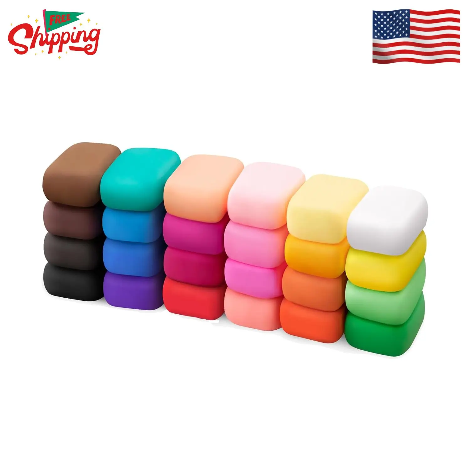 Air Dry Clay 24 Colors, Modeling Clay for Kids
