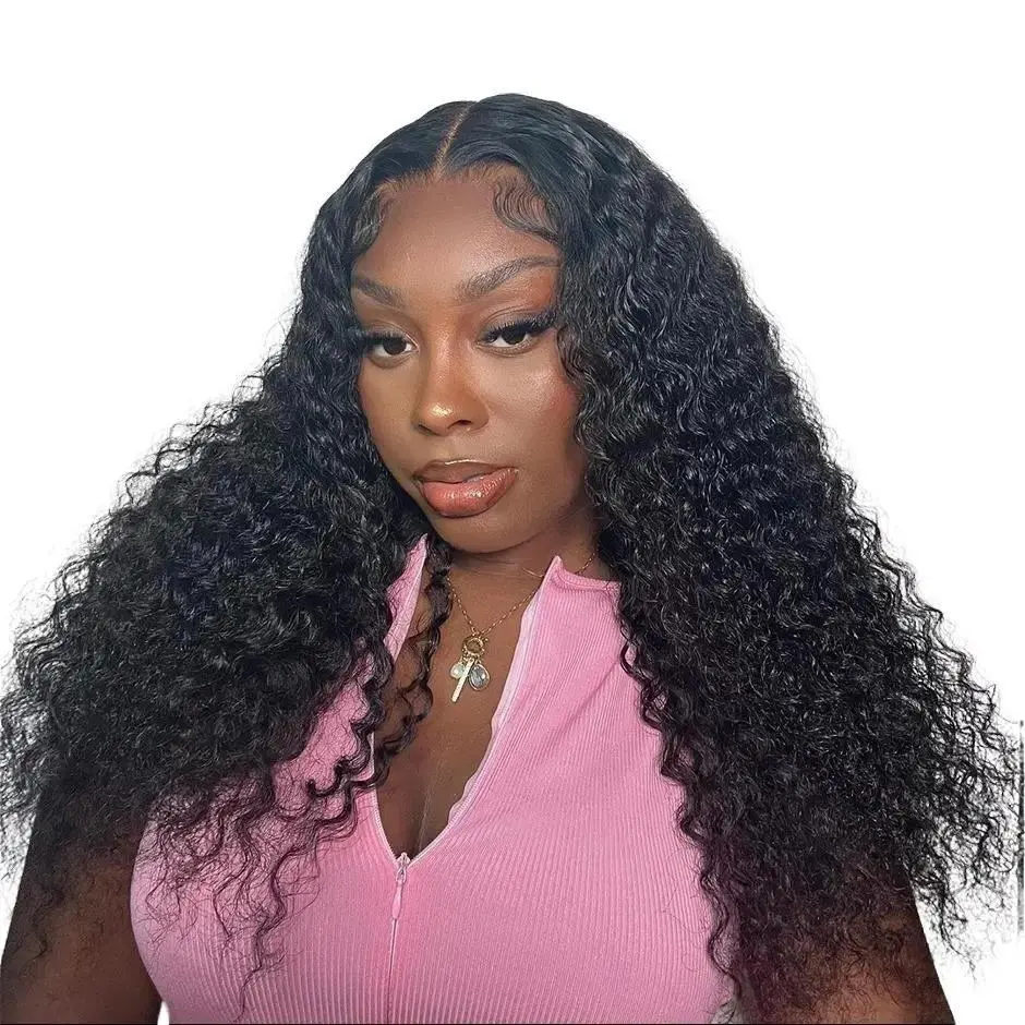 Moreface Beauty Deep Wave Lace Front Wig Human Hair 13x6 Lace Frontal Wigs Preplucked Hairline for Black Women