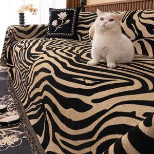 Boho Style Geometric Pattern Sofa Cover, 1 Count Soft Comfortable Sofa Slipcover, Dustproof Sofa Protector for Home Living Room Office