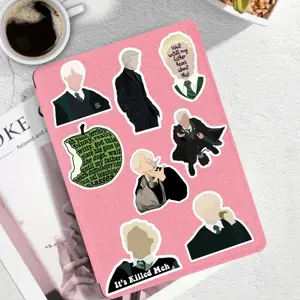 8 Draco Malfoy Stickers, Slytherin House, Harry Potter Stickers, Tumbler Stickers, Kindle Stickers, Tablet Stickers, Wizarding World of HP