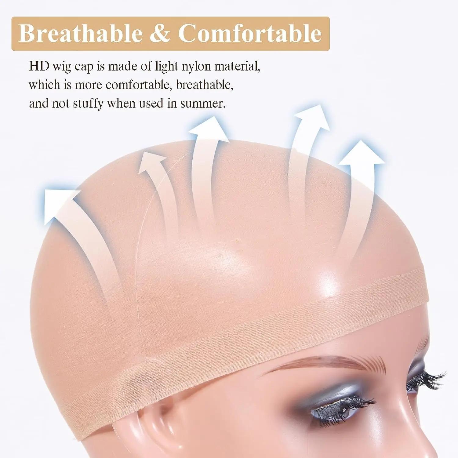 Free Gift with 1 Pcs Soft Breathable Wig Caps Comfortable Transparent and Invisible Wig Cap for Women