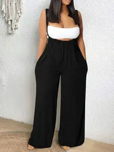 Plus Size Women's Loose-Fitting Two-Piece Set, Casual Fashion, Perfect for Daily Wear, Comfortable & Stylish Women's Clothing
