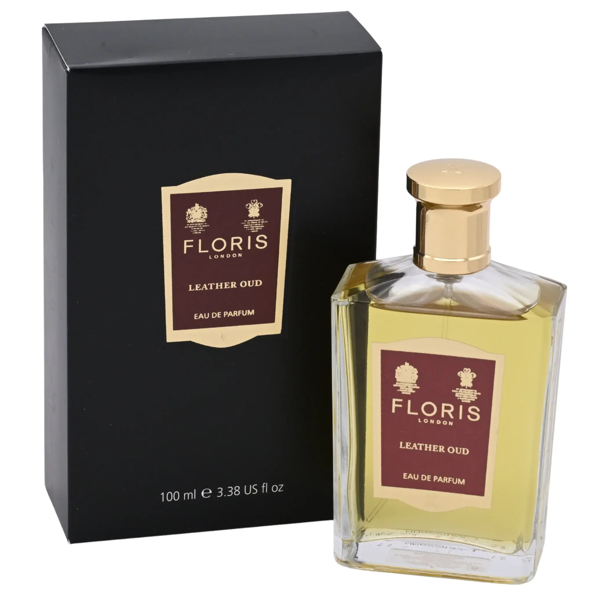 Floris Leather Oud Eau de Parfum Spray, Unisex, 3.4 oz (100 mL) - New Retail Box