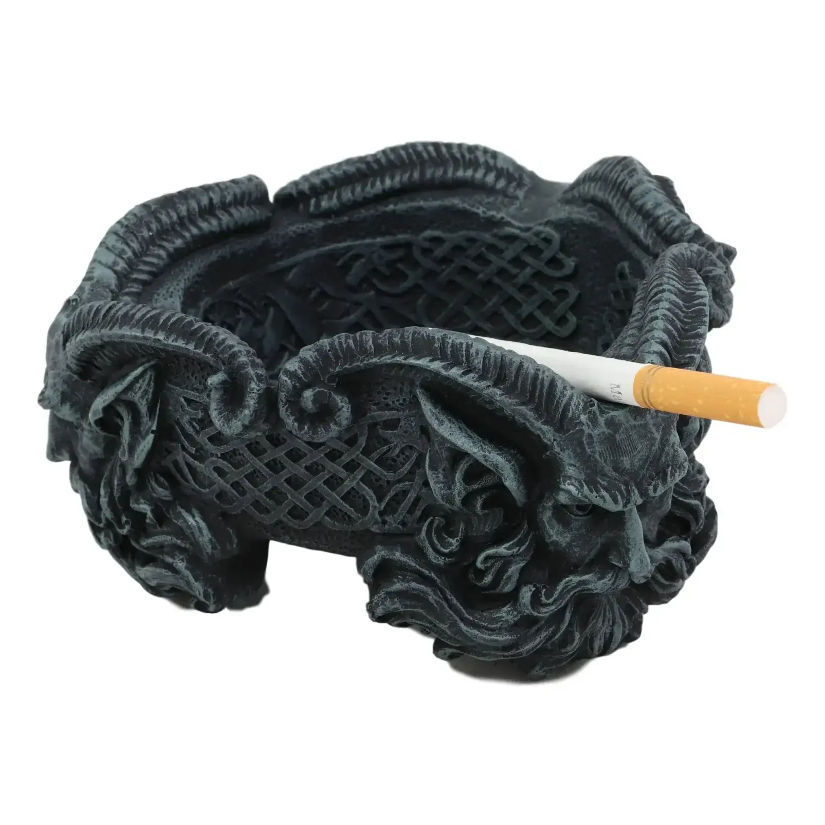 Ebros Greek God Three Faces of Pan Cigarette Ashtray with Celtic Knotwork Symbol