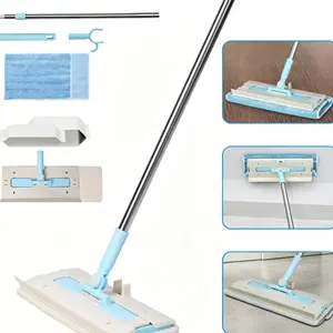 Dry& Damp Multifunctional Mop Stretchable Microfiber Dust Cleaner for Floor Wall No-Touch Dirty Cleaning Dust Mop , Multi Surface Floor Mopping and Sweeping for House Wall Bathroom Corners（1 set）