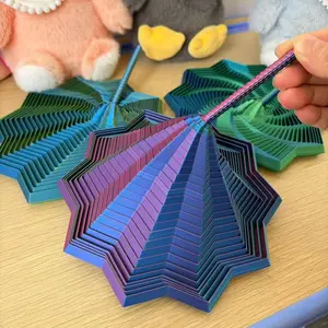 3D Printed Handle Radish Tower Stress Relief Toy, Rotating Fidget Spinner, Multi-Color Options, Creative Geometric Design