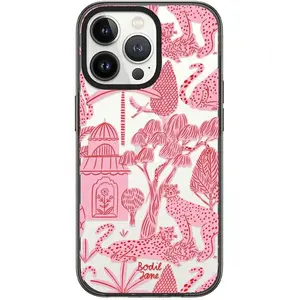 Compact Phone Case [4 ft. 2X Military Grade Drop Protection/Slim/Lightweight] - Bright Spring Flowers - Clear Black
