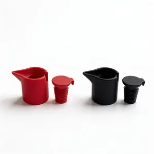 Reusable Twist-Off Silicone Wine Bottle Stopper 2 Pack Leak-Proof BPA-Free Detachable Spiral Rubber Saver for Red White Wine Champagne & Beverage Bottles Red & Black, Utensils, Washable, Two-Tone tiktokshopspringglowup Home Bar Accessories Set