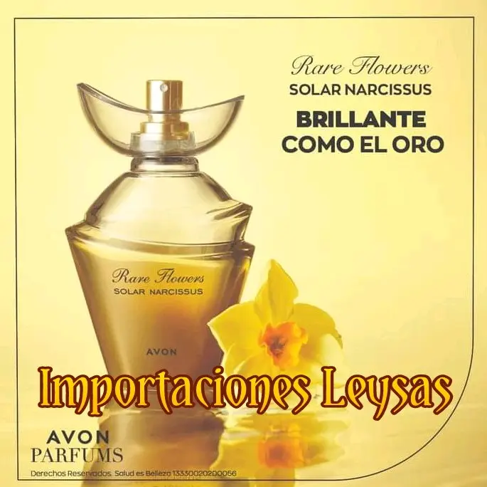 FRAGANCE RARE FLOWERS SOLAR NARCISSUS PARFUM FOR WOMEN. BY AVON . FAMILY OLFATIVE: FRUITY MUSK NET WEIGHT:50 ML/1.7 FL OZ AUTHENTIC