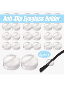 3pairs Glasses Temple Hook Anti-slip Ear Sleeves, Anti-falling Ear Supports, Fixators, Silicone Anti-slip Glasses Temple Sleeves, Anti-slip Soft Glasses Fixators, Glasses Grips