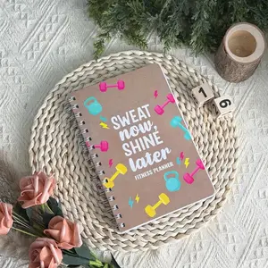 Greenish Women's Workout Journal | A5 Fitness Planner with Stickers to Track Your 2026 Fitness Goals!