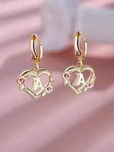 1 Pair of Fashionable and Elegant 26 Letter Heart-Shaped Wreath Pendant Earrings - Versatile Everyday Wear for Women, Perfect for Holiday Parties and Special Occasions - Valentine's Day | Anniversary | Birthday | Mother's Day Gift for Women