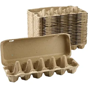 Egg Cartons Bulk - 30Pack 12 Count Recycled Paper Egg Crates for Farmers Market, Home Kitchen Storage, Biodegradable and Compostable 2x6 Style Cardboard Dozen Chicken Egg Cartons