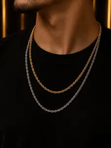 3mm Rope Chain Necklace for Men & Women