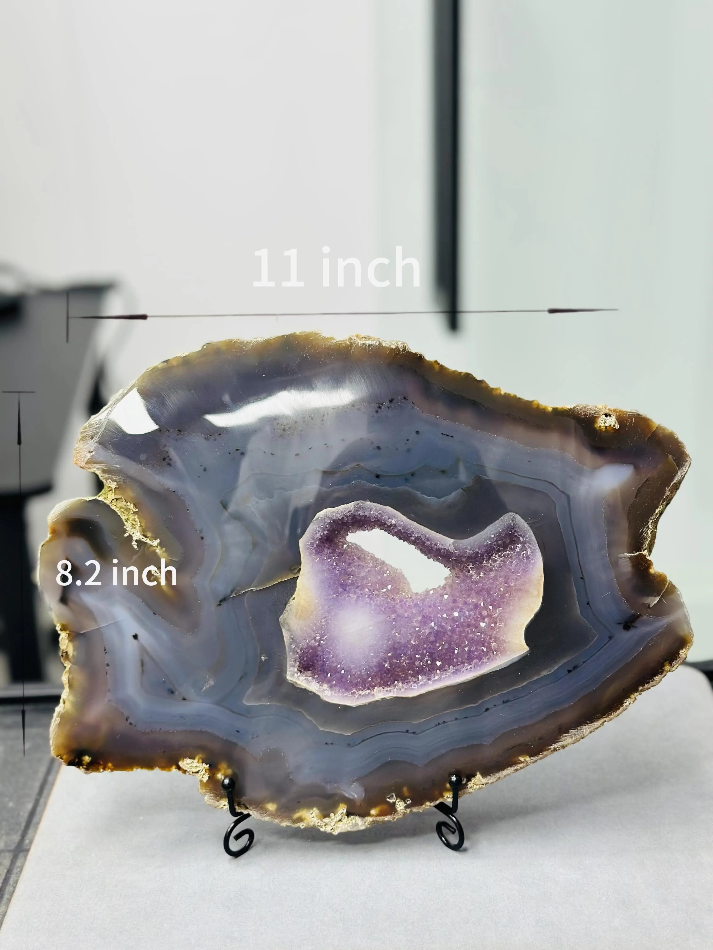 Kelsey(8313)gc.Druzy agate slab