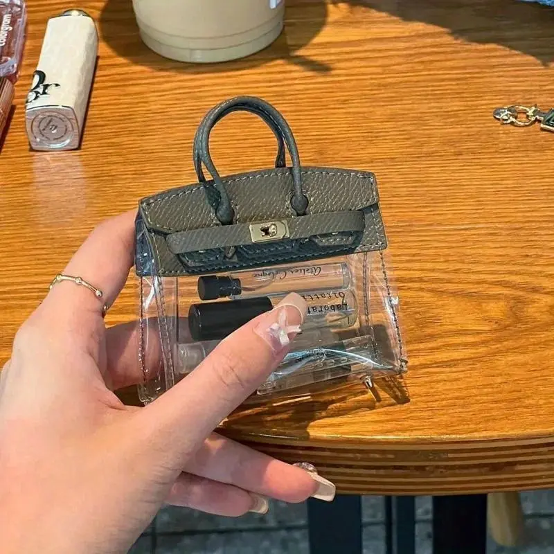 Mini Creative Flap Handbag Design, Car Keys Storage Bag, Women's Fashion Brand, Perfume Lipstick Earphone Storage Box, Purse, Transparent Handbag, Elegant Casual Handbag, Fashionable Purse