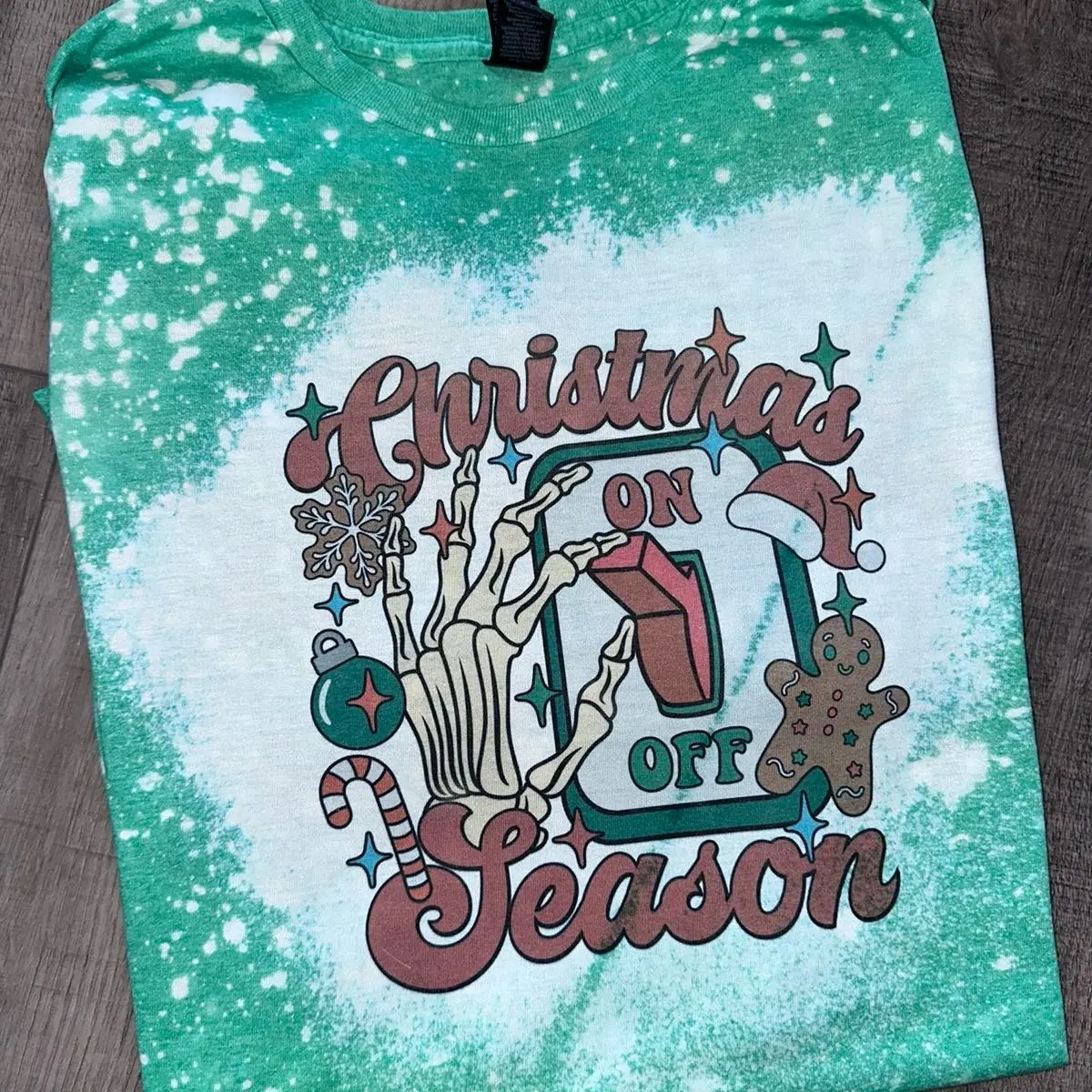 Christmas Bleached tshirt