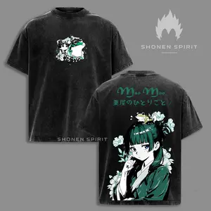 Mao Mao The Apothecary Diaries Washed T-Shirt, Double Sided Vintage Anime Tee, Oversized Streetwear Graphic Shirt Inspired By Kusuriya No Hitorigoto