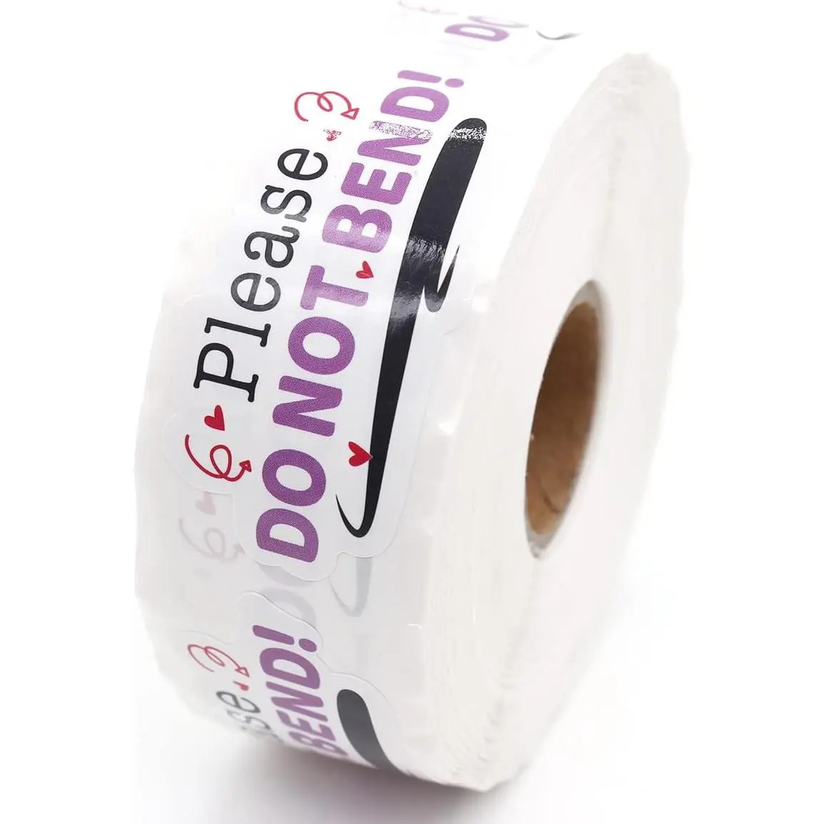 Handmade Stickers - Thank You & Please Do Not Bend, 500 Labels Per Roll for Small Business & Online Retailers