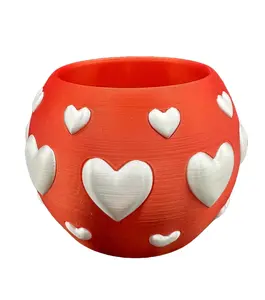 Heart pen and pencil holder, 3d printed in fun colors!