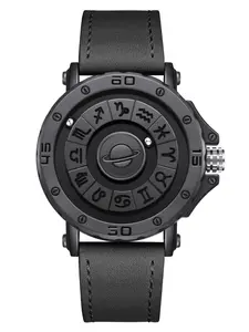 1PCMagnetic Men's Watch with Unique Mirrorless Design, Magnetic Bead Pointer, Fun and Stylish, Perfect for Daily Wear, Modern Fashionable Wristwatch, Quartz Wristwatch