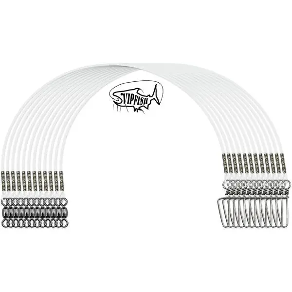 Fishing Fluorocarbon Leader with Crane Swivel and Snaps - Heavy Duty 20-80lb Fluorocarbon Leader Connects Lures, Bait, or Hooks for Saltwater & Freshwater Fishing