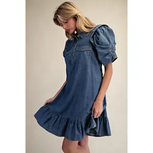 Easel Uptown Denim Dress