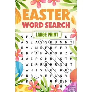 Easter Basket Stuffers: Word Search Large Print: Fun and Festive Puzzle Book for Kids, Teens, and Adults Paperback – February 8, 2025