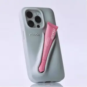 With Lip Gloss Holder Silicone Phone Case – Compatible with iPhone 11 12 13 14 15 16 17 Promax