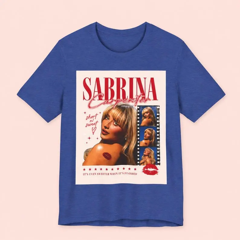 Comfort Colors  Sabrina Vintage T-Shirt Retro Photo Collage Tee Pop Fan Shirt
