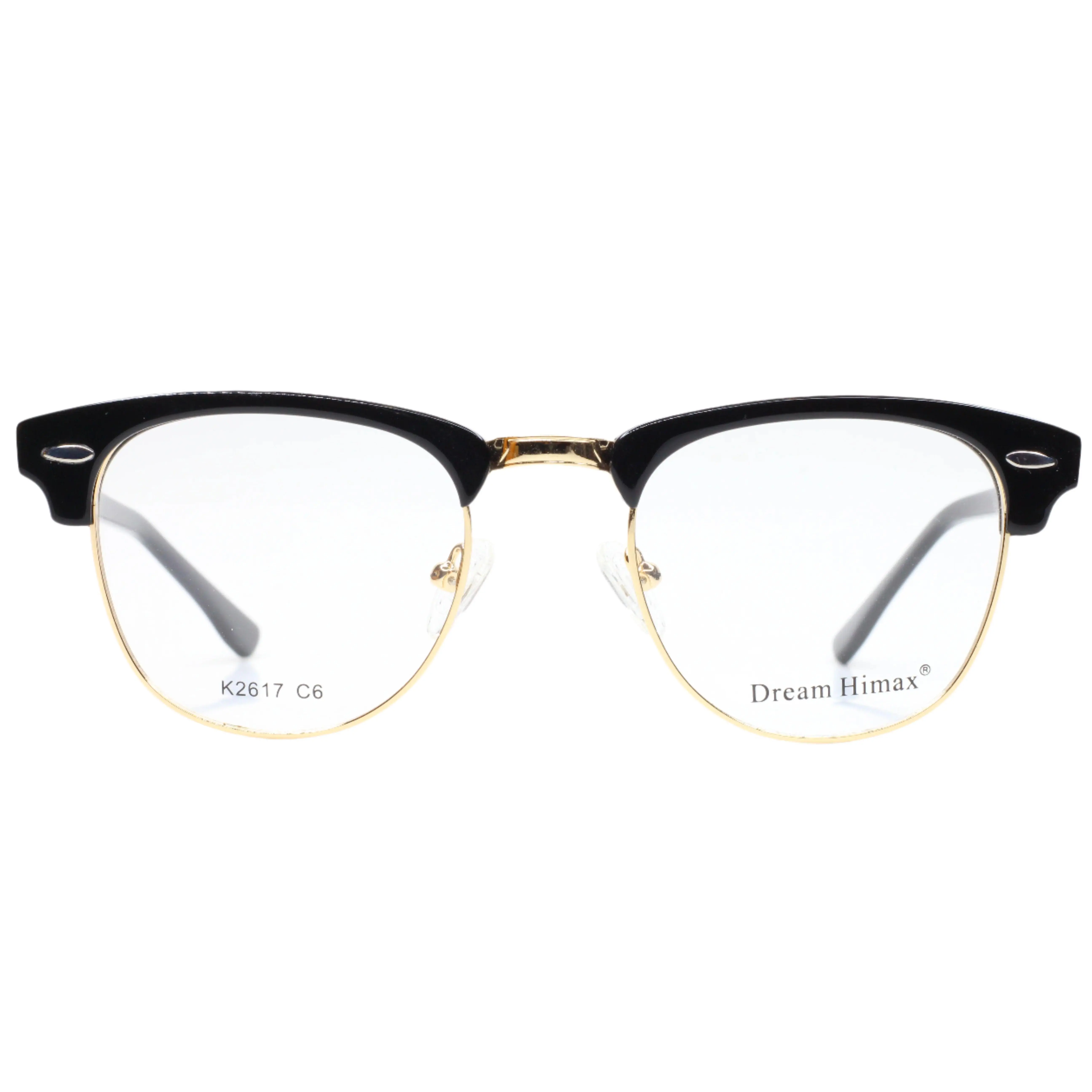 Dream Himax K2617 Black Gold Clubmaster Designer Italy Eyeglasses