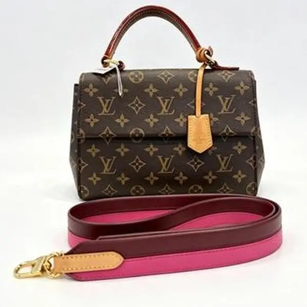 Pre-owned Louis Vuitton LV Classic Monogram Canvas Mini Flap Bag, Vachetta Top Handle, Pink Lining, Detachable Crossbody Strap