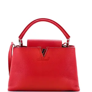 Pre-owned Louis Vuitton Leather Top Handle Bags Capucines Bag MM by Rebag