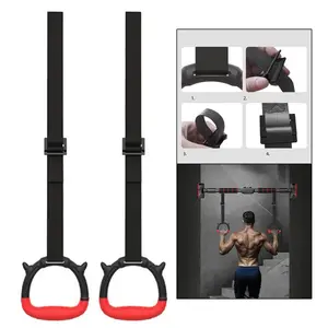 Gymnastics Rings Adjustable Strap Gym for Home Gym Workouts