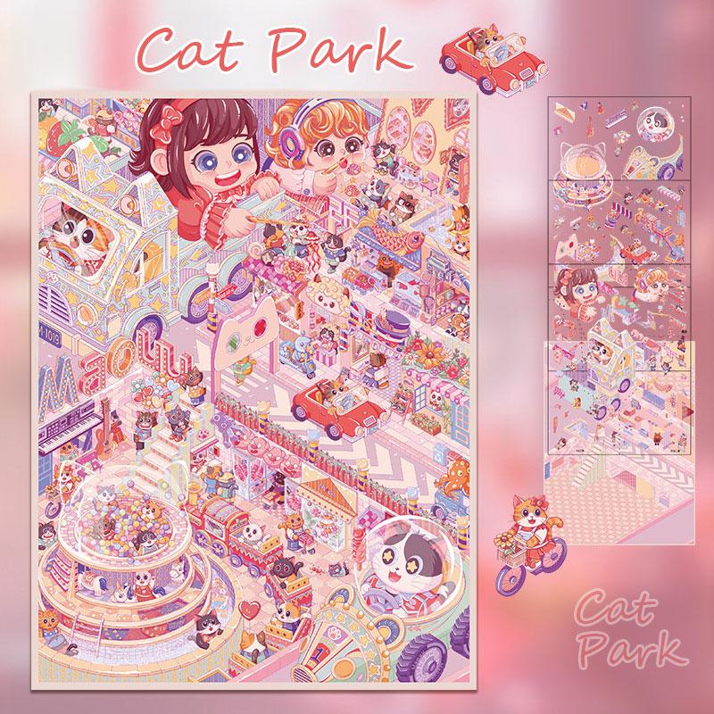 6-in-1 Fantasy Fairy Tale 3D Scene Sticker Book,DIY Miniature Diorama Kit for Journaling & Scrapbooking,Kawaii Gift Set for Women Girls & Teens,PET Sticker Collection