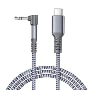 for iPhone 16 16e 15 Aux Cord 4FT,USB C Aux Cable 90 Degree,Type C to Right Angle 3.5MM Audio Auxiliary Cord for Car,New Apple 15 Pro Max Plus,Samsung Galaxy S25 S24 S23 Ultra A56,Z Fold Flip