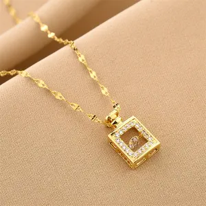 Eureka Unique Perfume Bottle Necklace with Crystals