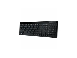Adesso AKB-140SB Desktop Keyboard with Built-in Smart Card Reader 104-Key Full Size Low Profile Membrane USB Wired for Windows PC Secure Login Banking Healthcare Office