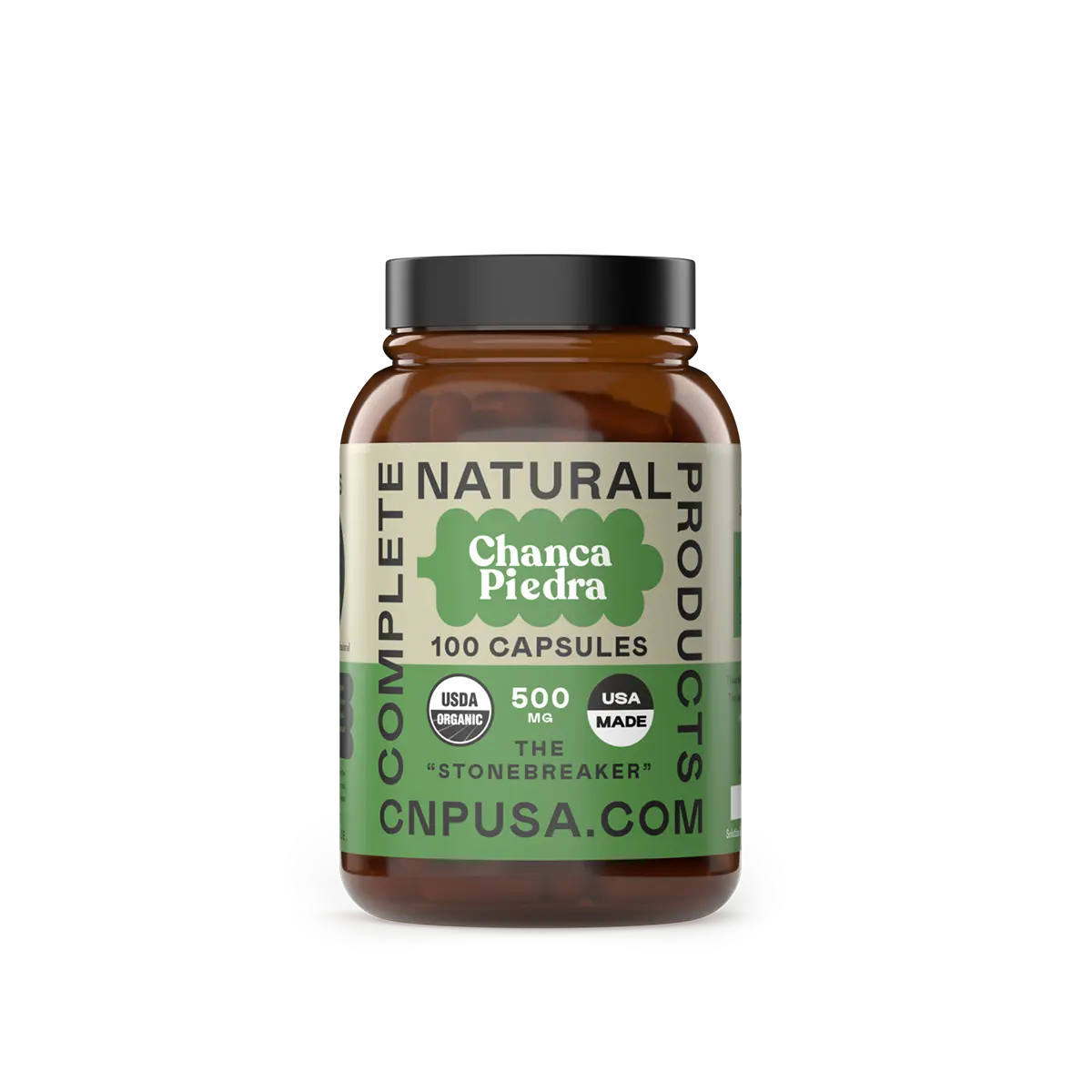 Complete Natural Products Organic Chanca Piedra Capsules 100 Count 500 mg Each USA Made Stonebreaker for Kidney & Gallbladder Health