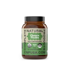 Complete Natural Products Organic Chanca Piedra Capsules 100 Count 500 mg Each USA Made Stonebreaker for Kidney & Gallbladder Health