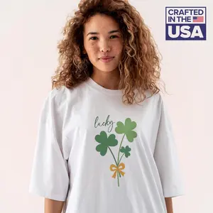 Saint Patrick’s Day Funny graphic tee, Lucky Shamrock T-Shirt, Vintage Irish Tee, Funny St. Patrick’s Shirt, Green Clover Tee | P37