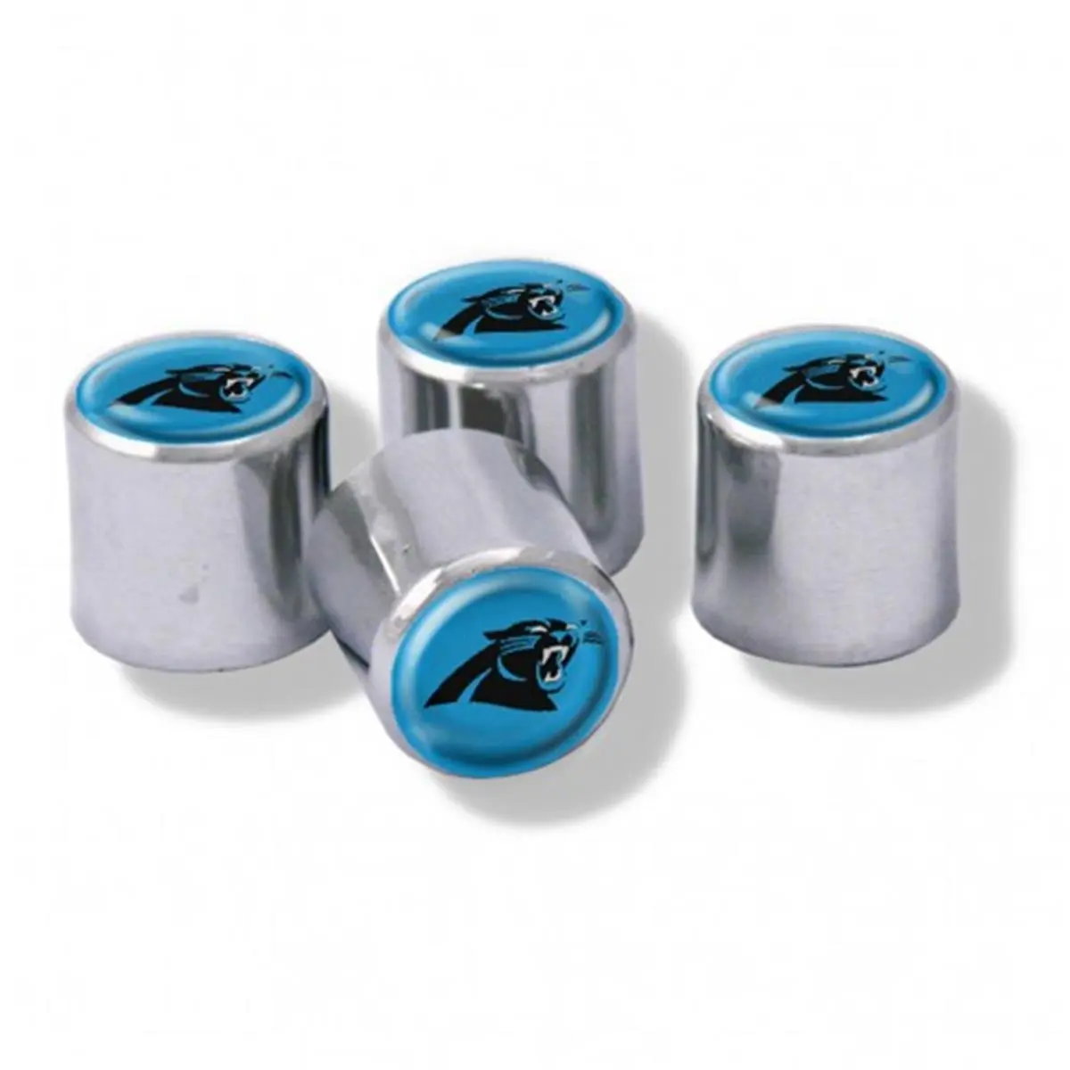 Wincraft 1493431960 Carolina Panthers Polyurethane Valve Stem Caps - Set of 4, Team Name, Team Logo, Tyre Caps