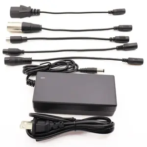 42V 2A Scooter Charger 7 in 1 Plugs Universal for 36V 10S Lithium Battery, Pinkind 36V Lithium-ion Battery Charger Replacement for Razor, Jetson, Voyage, gotrax, ninebot