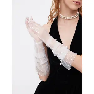 Cider FAUX PEARL MESH GLOVES Cider FAUX PEARL MESH GLOVES